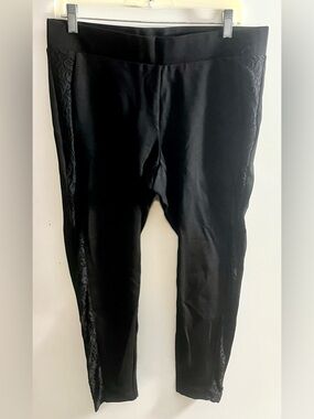Torrid Black Lace Side Panel Leggings Pants Plus Size 0 Stretch